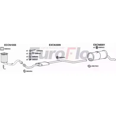 Система выпуска ОГ EUROFLO CNBER14 7001C 3AXFCH9 4345057 5FBTGH W изображение 0