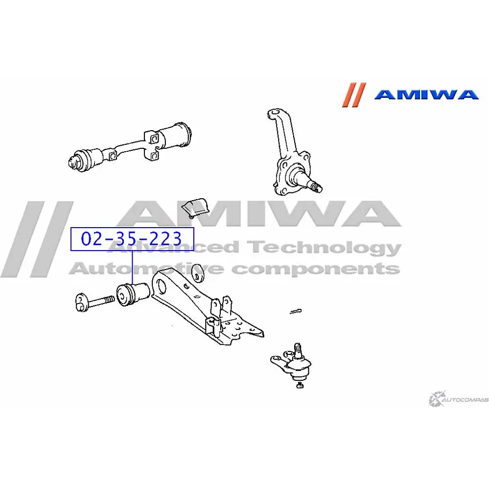 Сайленблок нижнего переднего рычага AMIWA GC43O 1422492323 I6VB 6H 02-35-223 изображение 1