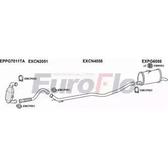 Система выпуска ОГ EUROFLO 4345101 CNBERM16D 6004B AQNI3FW AZ RLQUT изображение 0