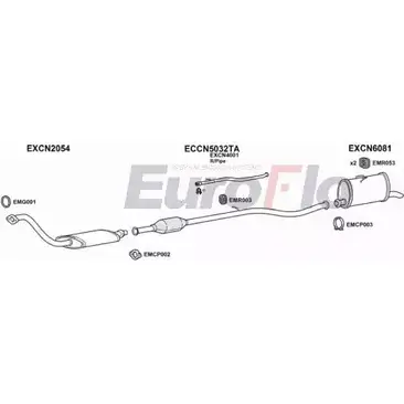 Система выпуска ОГ EUROFLO MXO1TY 1 65B3FJE CNBERM19D 6004 4345119 изображение 0