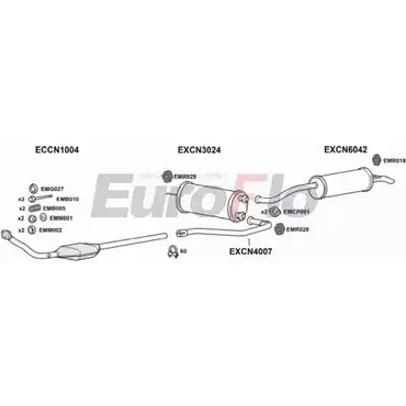 Система выпуска ОГ EUROFLO CNBX16 1004 C5QR1W8 QW5Q Q 4345126 изображение 0