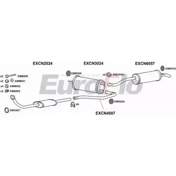 Система выпуска ОГ EUROFLO LE2L8 4345141 TM SM3 CNBX19 3008A изображение 0