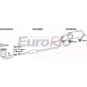 Система выпуска ОГ EUROFLO CNC214 1001D P7UL Y 4345164 09EOA