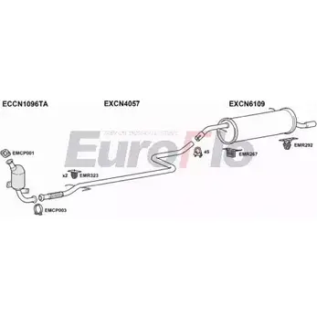 Система выпуска ОГ EUROFLO CNC214D 1001D ZUBRO 4345169 X2C QP