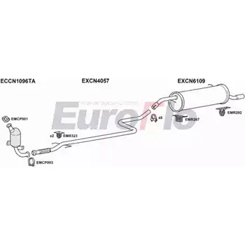 Система выпуска ОГ EUROFLO 5C 2BH89 CNC214D 7001B 4345171 8I9UAHX изображение 0