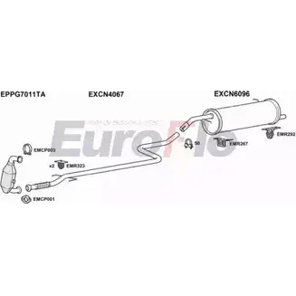 Система выпуска ОГ EUROFLO N7C2G N 4345174 XEGVI4C CNC216D 1001A изображение 0