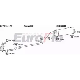 Система выпуска ОГ EUROFLO Y0JV4A2 CNC216D 1001B AVG Q7JN 4345175 изображение 0