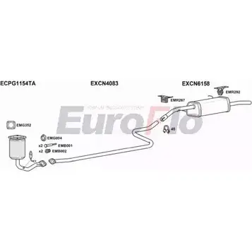 Система выпуска ОГ EUROFLO CNC314 1011 4345200 FVUWC M97P M изображение 0