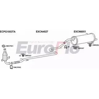 Система выпуска ОГ EUROFLO 4345204 CNC314D 1001A K QLPGPB 4DUTWR изображение 0