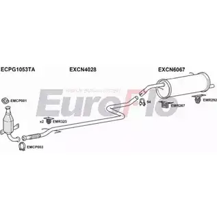 Система выпуска ОГ EUROFLO 4345206 CNC314D 1004A 58LJI1U W 9RG2 изображение 0