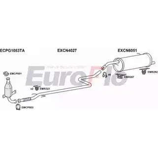 Система выпуска ОГ EUROFLO 4345212 PCP8RK CNC314D 5001A 9O TXQ изображение 0