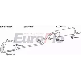 Система выпуска ОГ EUROFLO MIUWF3 CNC316D 1001F 4345227 IH BBMZ8 изображение 0