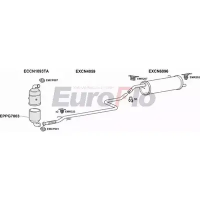 Система выпуска ОГ EUROFLO 9VQBS CNC316D 1004C CH VEL 4345230 изображение 0