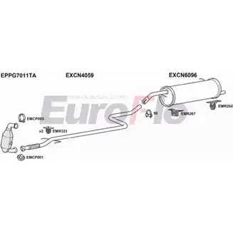 Система выпуска ОГ EUROFLO 4345237 GCKNA CNC316D 1008D AG4P BJT изображение 0