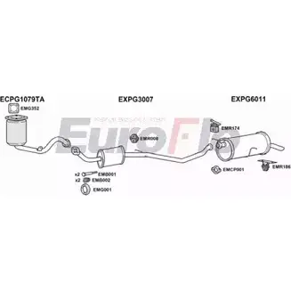 Система выпуска ОГ EUROFLO A980 VL 4345254 PAJ1DD CNC416 1004B изображение 0