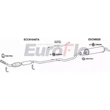 Система выпуска ОГ EUROFLO 4345315 CNC518 1001A LB IGZ52 L1AUO0T