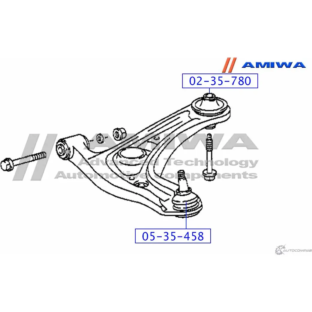 Сайленблок задний переднего рычага AMIWA 705 5DC BXRCK 1422492371 02-35-780 изображение 1