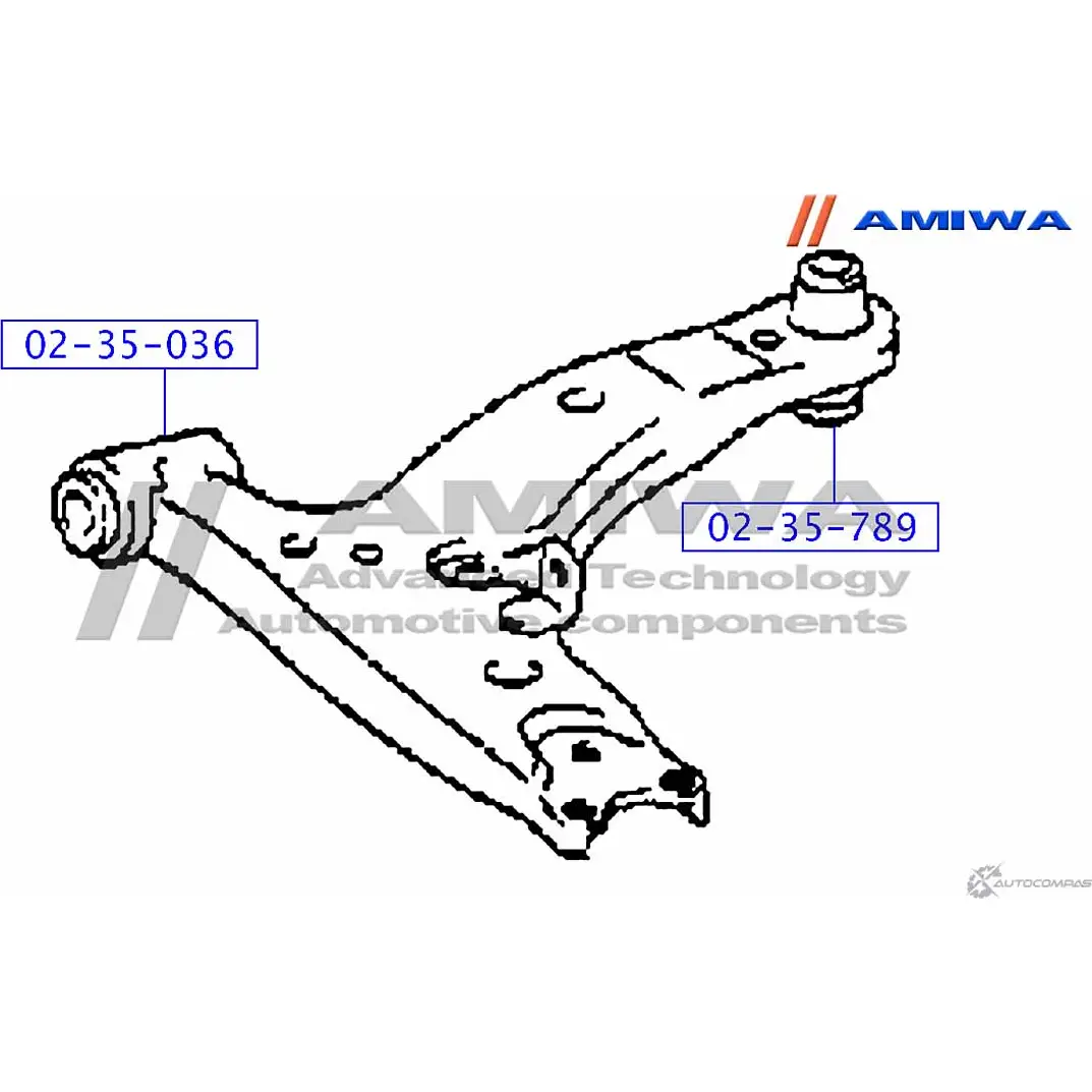 Сайленблок задний переднего рычага AMIWA 1422492272 02-35-789 VMZSIM1 8 MKTL6 изображение 1