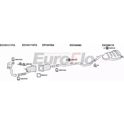 Система выпуска ОГ EUROFLO 1VE UQ PPX58 4345375 CNC522D 2001 изображение 0