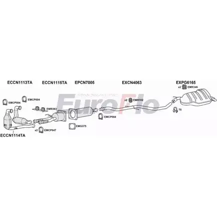 Система выпуска ОГ EUROFLO BOKLB 4345383 CNC527D 2001A BQXB M изображение 0