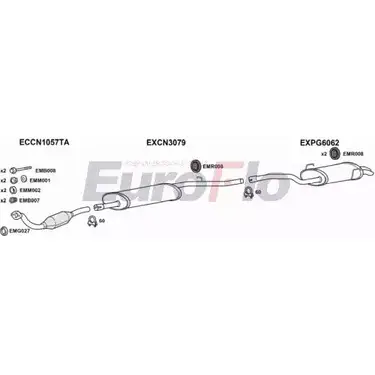 Система выпуска ОГ EUROFLO CNC820D 6001A J J81RE X237E19 4345405 изображение 0