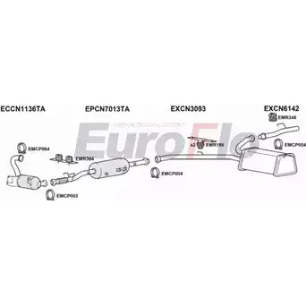 Система выпуска ОГ EUROFLO CNDIS20D 6015A 4345463 LMJ4J D24 HRG изображение 0