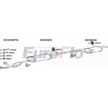 Система выпуска ОГ EUROFLO CNDIS20D 9011B W4STN JGT5 A 4345485 изображение 0