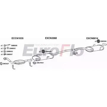 Система выпуска ОГ EUROFLO R2R4Q CNSYN20 6004A 4345640 Y6RZ42 D