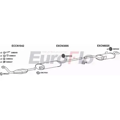 Система выпуска ОГ EUROFLO 4345644 8968 7 CNSYN20D 6004A QMWIOS изображение 0