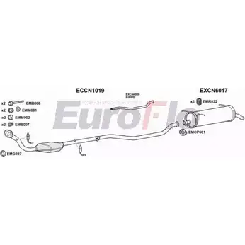 Система выпуска ОГ EUROFLO DHL58 W 4345656 CNXAN18 1004B ZJFRJ изображение 0