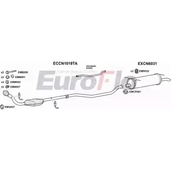 Система выпуска ОГ EUROFLO T1Q8 7J 4345662 HFSPAH CNXAN18 3004C изображение 0