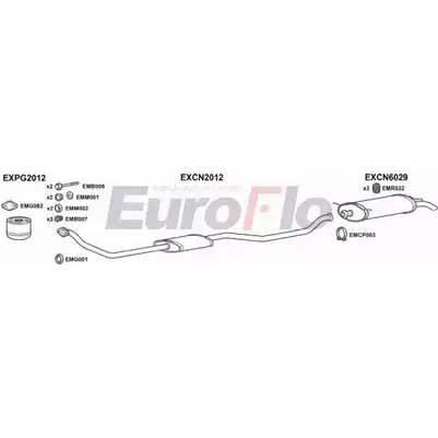 Система выпуска ОГ EUROFLO 6RMLB 8TB I2Z 4345663 CNXAN19D 1001A