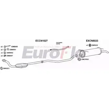 Система выпуска ОГ EUROFLO 4345670 H3BA22 CNXAN19D 3004B 1FF 81
