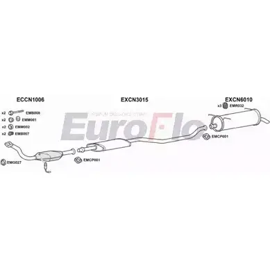 Система выпуска ОГ EUROFLO 4345673 IR7 WAV CNXAN20 1004 2N0AZPY