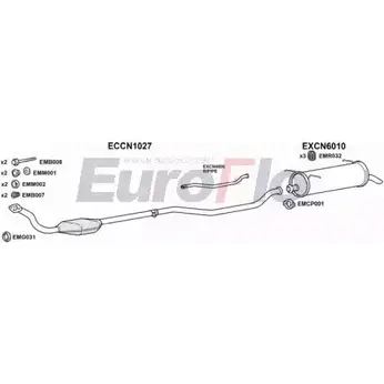 Система выпуска ОГ EUROFLO G LOWU 4345678 9T3H1N CNXAN20D 1001 изображение 0