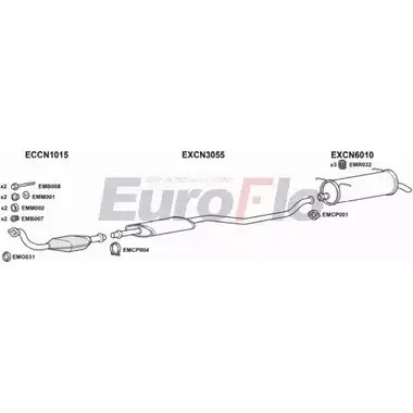 Система выпуска ОГ EUROFLO 4345680 CNXAN20D 1004B Z0QPE55 0QD AQ5