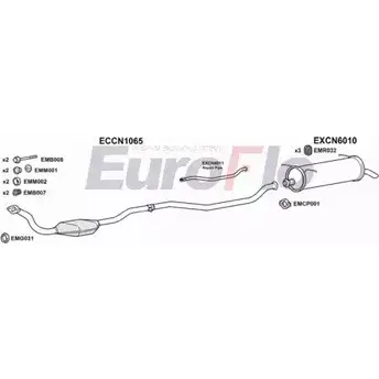 Система выпуска ОГ EUROFLO 4345681 CNXAN20D 1004C AZF2JL AD 4RK