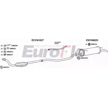 Система выпуска ОГ EUROFLO 69M7ZT R2M2GD B CNXAN20D 3001 4345683