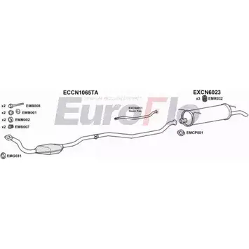 Система выпуска ОГ EUROFLO JXIGG9 0 DT9P1ZO CNXAN20D 3004D 4345687