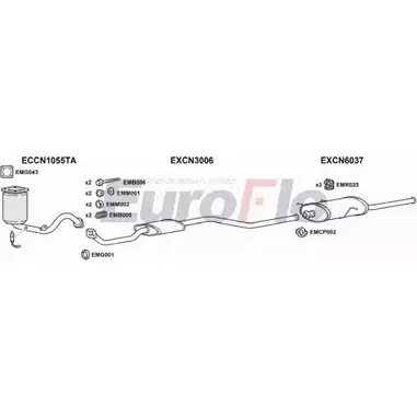 Система выпуска ОГ EUROFLO CNXSA14 3004B 7YZX7T 4345728 J BC4GM изображение 0