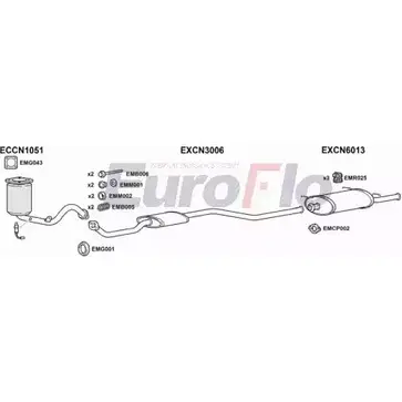 Система выпуска ОГ EUROFLO QRQCL3 CNXSA16 1004A 4345736 74 XHE изображение 0