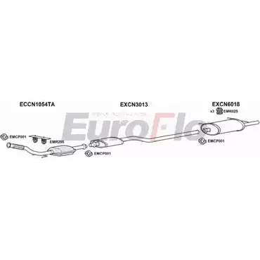 Система выпуска ОГ EUROFLO 4345782 LUEJT CNXSA20D 1004B IMO 014J изображение 0