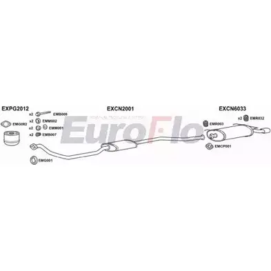 Система выпуска ОГ EUROFLO CNZX19D 1001B 4345823 3Q05L 5 71X0 изображение 0