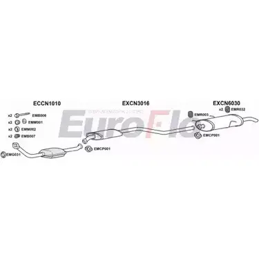 Система выпуска ОГ EUROFLO CNZX19D 3004B 89 L2K MFIUAW 4345833 изображение 0