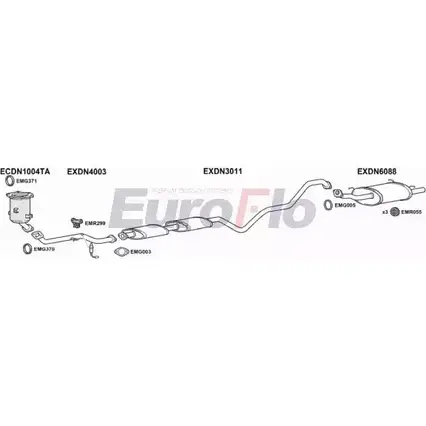 Система выпуска ОГ EUROFLO DDFA9T O8 ABR6O DNALM18 2004B 4345924 изображение 0