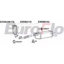 Система выпуска ОГ EUROFLO QNNJGV 6 DNCAB25D 8011 394Y4 4345983 изображение 0