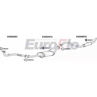 Система выпуска ОГ EUROFLO DNPAT28D 3011C IV2VZN1 4346118 7P 7SB изображение 0