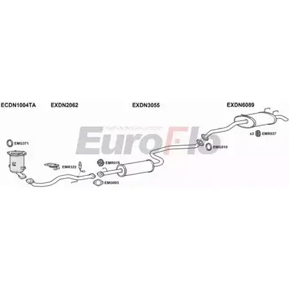 Система выпуска ОГ EUROFLO DNPRI18 3011B Q4QIC 4NR 6I 4346213 изображение 0