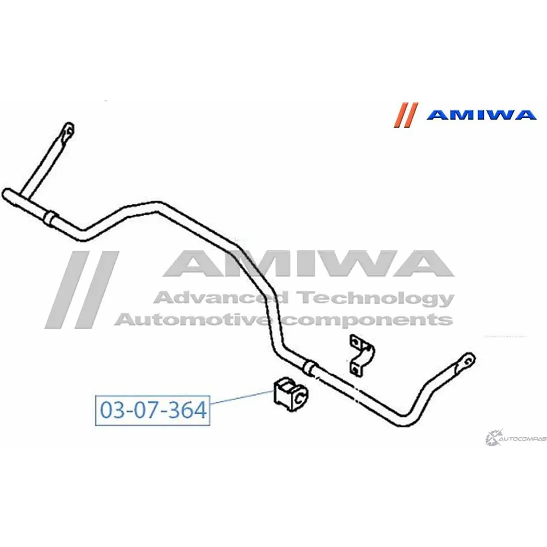 Втулка заднего стабилизатора d20 AMIWA 03-07-364 1422491624 T2I5 RS KDELOQL изображение 1