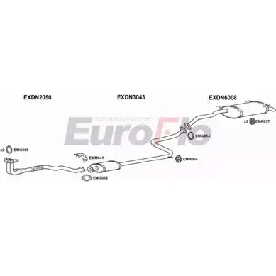 Система выпуска ОГ EUROFLO A4 6UWO DNPRI20D 1001 4346257 SPO3R изображение 0